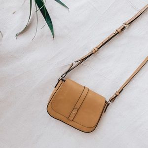 Brown leather, Gap crossbody purse